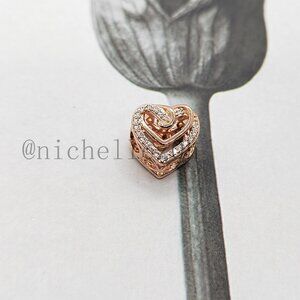 Pandora Sparkling Entwined Hearts Charm
